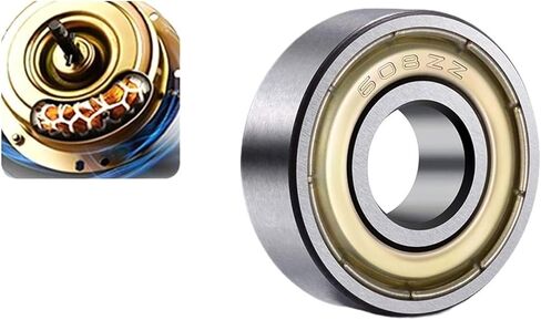 20pcs 608ZZ Ball Bearings Carbon Steel Single Row Deep Groove Miniature Bearings for Skateboard Roller Skates Scooter in Saudi Arabia