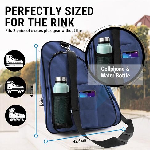 Kami-So Inline Roller Skating Bag | Durable Roller Skate Bag for Adults | Ice Skating Backpack, Rollerblades & Quad Skates in Kuwait