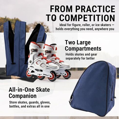 Kami-So Inline Roller Skating Bag | Durable Roller Skate Bag for Adults | Ice Skating Backpack, Rollerblades & Quad Skates in Kuwait