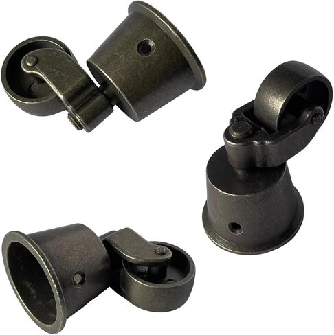 4 Pack Vintage Round Cups Furniture Casters Wheels,Caster Diameter 32mm,Zinc Alloy Swivel Castor,360° Swivel Moving Castor Wheels with Screws,for Table Chair Legs,Piano Stands,Load 180kg in Saudi Arabia