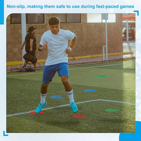 PATIKIL 10Pcs Flat Cones, 6 Inch Spot Markers Small Flat Soccer Training Cone for Football Basketball Agility Practice Sports Training Equipment in Saudi Arabia