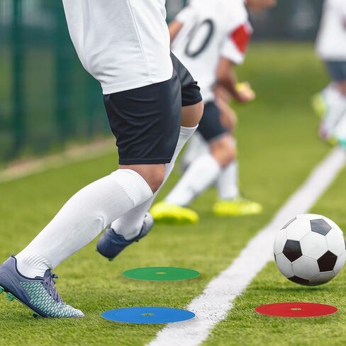 PATIKIL 10Pcs Flat Cones, 6 Inch Spot Markers Small Flat Soccer Training Cone for Football Basketball Agility Practice Sports Training Equipment in Saudi Arabia