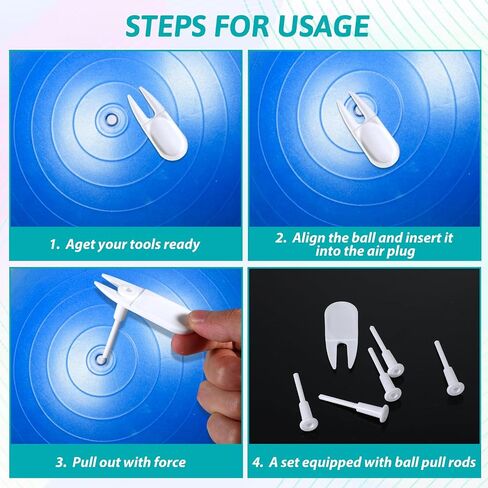 12 Pcs Yoga Ball Fitness Exercise Ball Air Stopper Plug Pin Adapter Kit, Exercise Ball Plug Replacement Kit for Fitness Exercise Ball Inflatable Bed Pool in Saudi Arabia