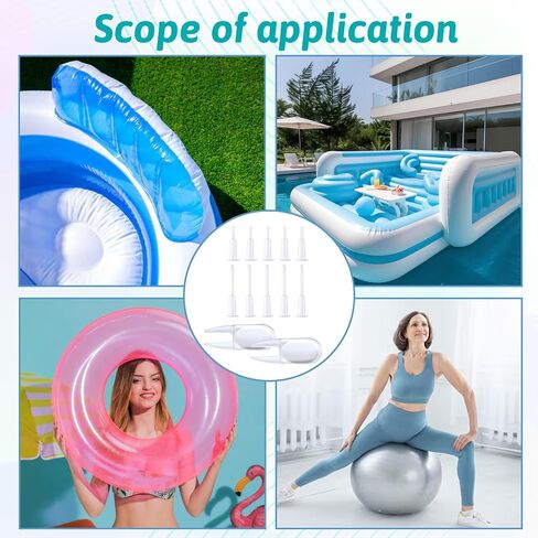 12 Pcs Yoga Ball Fitness Exercise Ball Air Stopper Plug Pin Adapter Kit, Exercise Ball Plug Replacement Kit for Fitness Exercise Ball Inflatable Bed Pool in Saudi Arabia