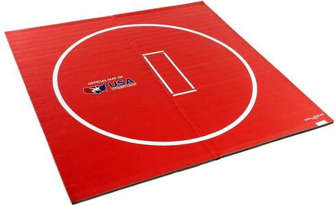 Dollamur 10’x10’x1.25" Wrestling Mat, Black, Home Workouts, Exercise, with Circles, FLEXI-Connect® in Saudi Arabia