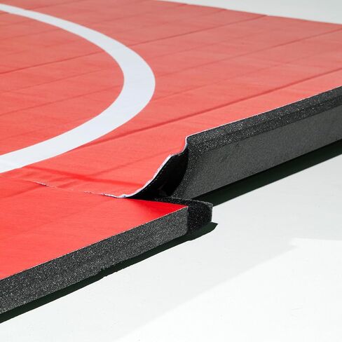 Dollamur 10’x10’x1.25" Wrestling Mat, Black, Home Workouts, Exercise, with Circles, FLEXI-Connect® in Saudi Arabia