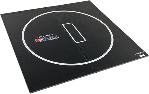 Dollamur 10’x10’x1.25" Wrestling Mat, Black, Home Workouts, Exercise, with Circles, FLEXI-Connect® in Saudi Arabia