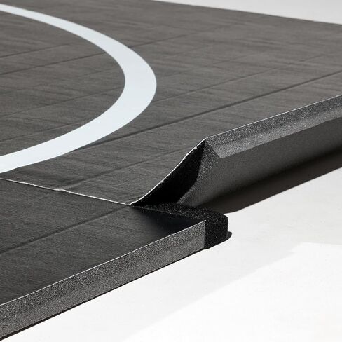Dollamur 10’x10’x1.25" Wrestling Mat, Black, Home Workouts, Exercise, with Circles, FLEXI-Connect® in Saudi Arabia