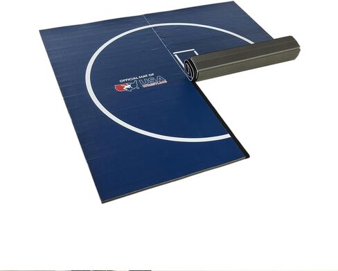 Dollamur 10’x10’x1.25" Wrestling Mat, Black, Home Workouts, Exercise, with Circles, FLEXI-Connect® in Saudi Arabia
