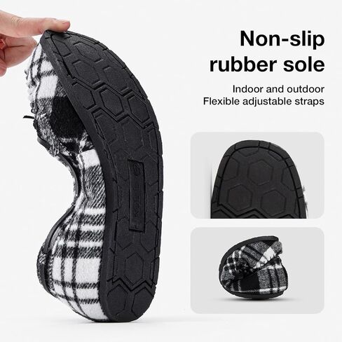 KOLILI Womens Faux Fur Moccasin Slippers, Indoor Outdoor Warm & Cozy House Shoes with Durable Rubber Sole in Saudi Arabia