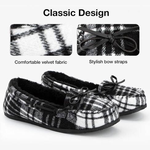 KOLILI Womens Faux Fur Moccasin Slippers, Indoor Outdoor Warm & Cozy House Shoes with Durable Rubber Sole in Saudi Arabia