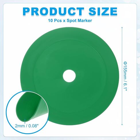 PATIKIL 10Pcs Flat Cones, 6 Inch Spot Markers Small Flat Soccer Training Cone for Football Basketball Agility Practice Sports Training Equipment in Saudi Arabia