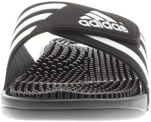 صندل Adissage Slides للرجال من adidas، أسود/أبيض/أسود، 11 in Saudi Arabia