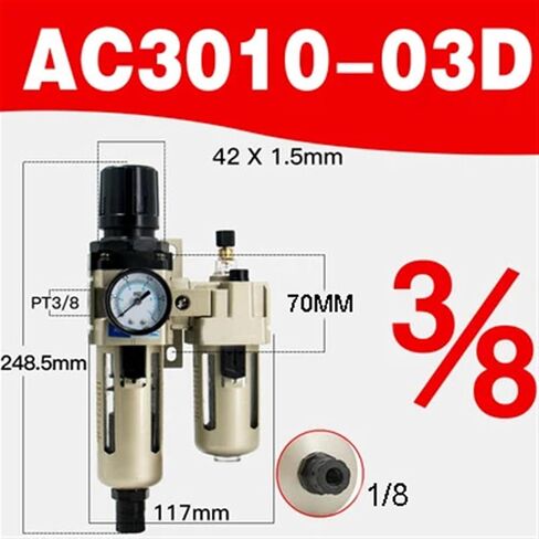 AC3010-02 AC3010-03 G3/8 مرشحات فخ الفاصل الزاهية والمياه لضاغط الهواء ينظم مرشح منظم الضغط الهوائي (AC4010-04D) in Saudi Arabia