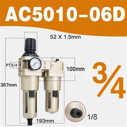 AC3010-02 AC3010-03 G3/8 مرشحات فخ الفاصل الزاهية والمياه لضاغط الهواء ينظم مرشح منظم الضغط الهوائي (AC4010-04D) in Saudi Arabia