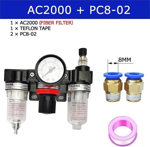 BC2000 BC3000 BC4000 Air Filter Pressure Regulator Kit Water Separator Air Tool Compressor Filter(Only BC2000) in Saudi Arabia