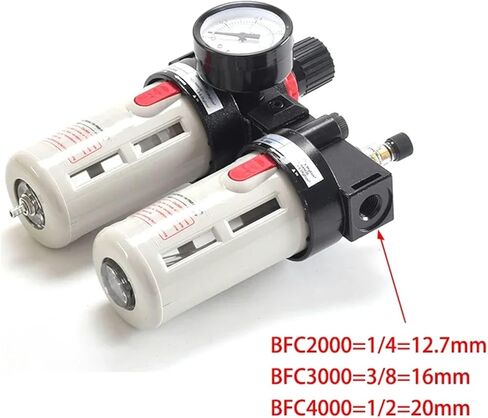 BFC2000 BFC3000 BFC4000 1/4 3/8 1/2 Air Compressor Oil Water Separator Filter Regulator Preparation Unit FRL Combination(BFC4000) in Saudi Arabia