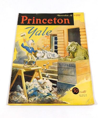 1950 Princeton في برنامج Yale College Football Program 11-18-50-برامج الكلية in Kuwait