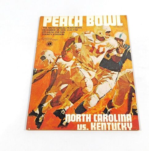1976 North Carolina vs Kentucky Peach Bowl College Football Program 12-31-76 - College Programs in Saudi Arabia