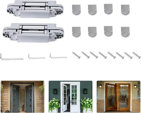 Set of 2 DIY Hidden Bookcase Door/Secret Door - Pivot Hinge Kit 180 Degrees in Saudi Arabia