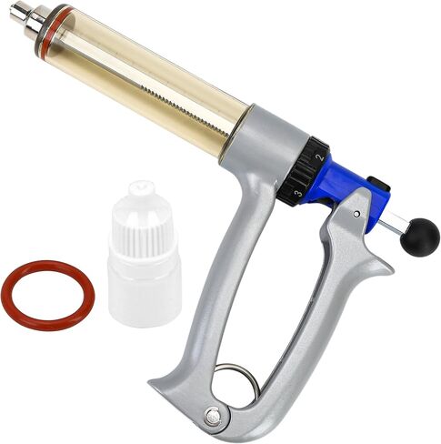 50ML Semi Adjustable Continuous Repeating Syringe Auto Injector – Livestock Pump Automatic Injectors for Syringes – Cattle, Cow, Goat, Sheep, Pig Veterinary Tool in Saudi Arabia