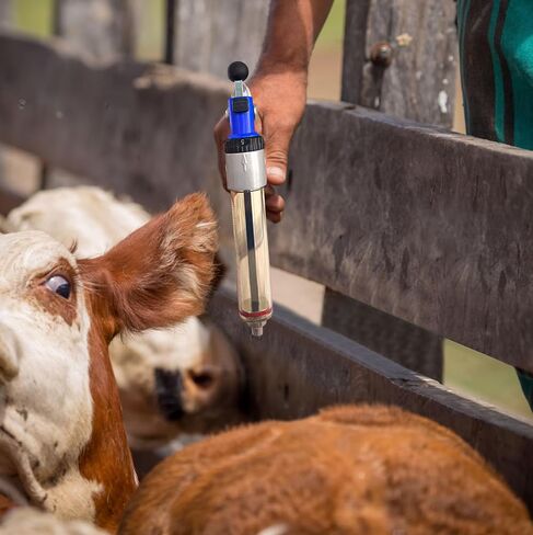 50ML Semi Adjustable Continuous Repeating Syringe Auto Injector – Livestock Pump Automatic Injectors for Syringes – Cattle, Cow, Goat, Sheep, Pig Veterinary Tool in Saudi Arabia