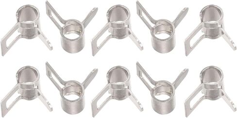 #us 10pcs spring خرطوم المشبك 65mn الصلب 4mm ضغط الهواء منخفضة مقطع النيكل مطلي in Kuwait