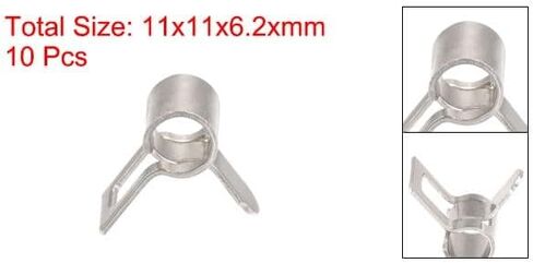 #us 10pcs spring خرطوم المشبك 65mn الصلب 4mm ضغط الهواء منخفضة مقطع النيكل مطلي in Kuwait