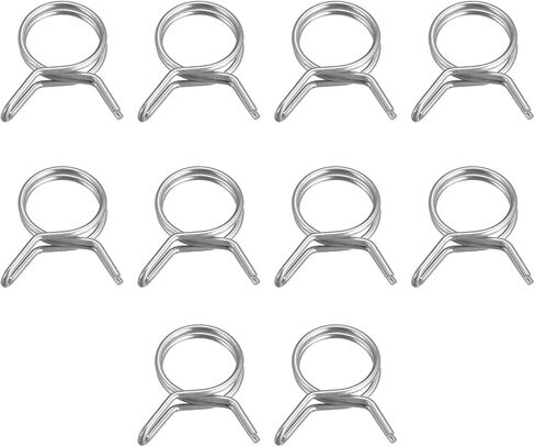 #US 20pcs Double Wire Spring Hose Clamp 304 Stainless Steel 10mm Spring Clips in Saudi Arabia