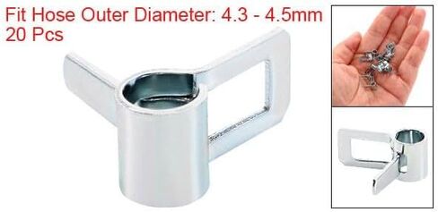 #us 20pcs spring خرطوم المشبك 65mn الصلب 4mm انخفاض ضغط الهواء مقطع الزنك مطلي in Kuwait