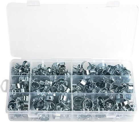 135pcs مصغرة خرطوم المعادن مشبك الملاهي مطلي بالخرطوم المقطوعة لأنابيب المياه السحبك الربيع لتطبيقات السيارات والحدائق in Saudi Arabia
