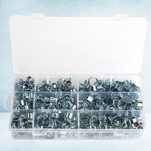 135pcs مصغرة خرطوم المعادن مشبك الملاهي مطلي بالخرطوم المقطوعة لأنابيب المياه السحبك الربيع لتطبيقات السيارات والحدائق in Saudi Arabia