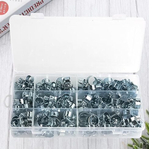 135pcs مصغرة خرطوم المعادن مشبك الملاهي مطلي بالخرطوم المقطوعة لأنابيب المياه السحبك الربيع لتطبيقات السيارات والحدائق in Saudi Arabia