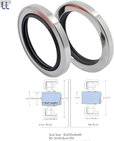 PTFE+304SS 60 * 62 * 63 * 65 * 67 * 68 * 75 * 78 * 80 * 84 * 85 * 90 * 95 * 100 Double lips Air Compressor Shaft PTFE Stainless steel Oil Seal (Double lips 65 * 85 * 8) in Saudi Arabia