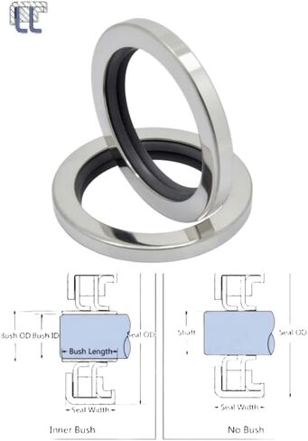 PTFE+304SS 60 * 62 * 63 * 65 * 67 * 68 * 75 * 78 * 80 * 84 * 85 * 90 * 95 * 100 Double lips Air Compressor Shaft PTFE Stainless steel Oil Seal (Double lips 65 * 85 * 8) in Saudi Arabia