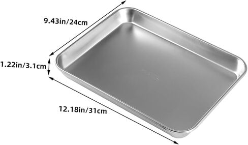 PRETYZOOM 2pcs Stainless Steel Medical Tray Flat Bottom Instrument Trays Wear Resistant Stainless Steel for Organizing Medical Instruments in Saudi Arabia