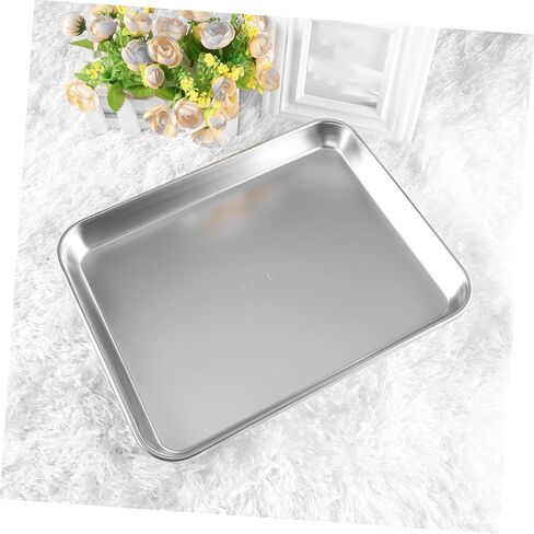 PRETYZOOM 2pcs Stainless Steel Medical Tray Flat Bottom Instrument Trays Wear Resistant Stainless Steel for Organizing Medical Instruments in Saudi Arabia