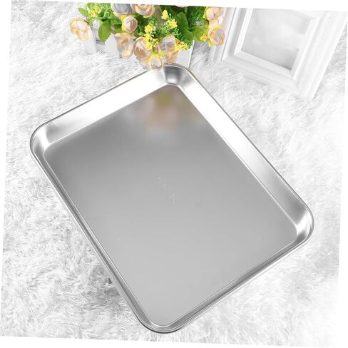 PRETYZOOM 2pcs Stainless Steel Medical Tray Flat Bottom Instrument Trays Wear Resistant Stainless Steel for Organizing Medical Instruments in Saudi Arabia