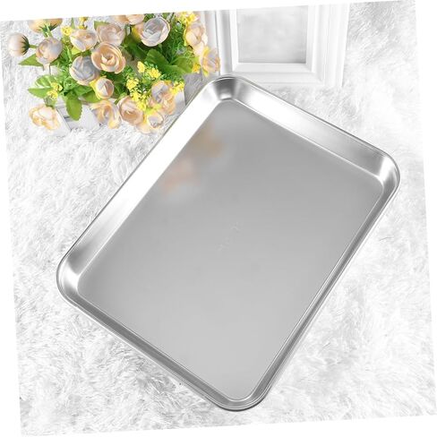 PRETYZOOM 2pcs Stainless Steel Medical Tray Flat Bottom Instrument Trays Wear Resistant Stainless Steel for Organizing Medical Instruments in Saudi Arabia