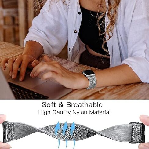 IDW25 Smart Watch Bands, Stretch Bands Compatible for BOOOMIC IDW25/Motivaris IDW25/ SENBONO IDW25 / Mikego IDW25 / KALINCO IDW25 Smart Watch Breathable Elastic Nylon Bands Replacement Wristband Adjustable Straps (3-Pack) in Saudi Arabia
