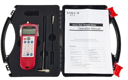 Portable Sonic Belt Tension Meter Tester with Range 0.01 to 99900N 10Hz to 5000Hz LCD Screen Display for Belt Tension V-Belt Series Fabric Covered Belts Toothed Edge, Etc in Kuwait
