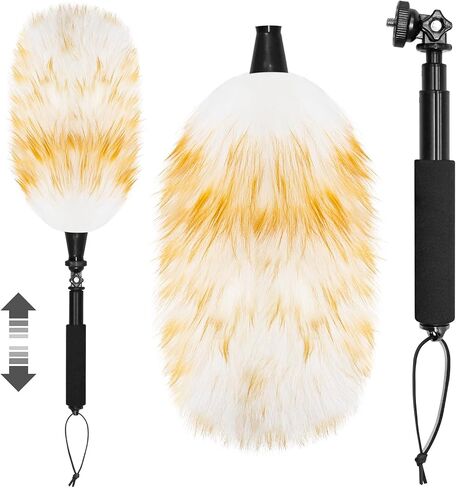 Duster Lambswool القابل للتمديد مع قطب سبيكة من الألومنيوم القابلة للانحناء 23-47 بوصة ، وندقية صوف طبيعية قابلة لإعادة الاستخدام لتنظيف الأسقف العالية ، ومصابيح قلادة ، والستائر ، والأثاث والسقف in Saudi Arabia