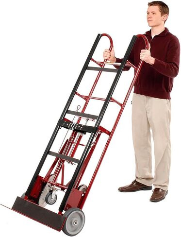 Global Industrial 4-Wheel Professional Appliance Hand Truck with Stair Climbing Wheels, 1200 Lb Capacity, Industrial Hand Truck with Ratcheting Nylon Strap in Saudi Arabia