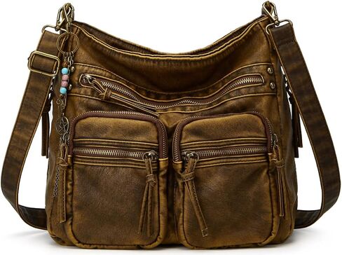 Worldlyda Crossbody Bags for Women Large Tote Soft Leather Purses Washed Y2K Hobo Vintage Handbag Shoulder City Bag in Kuwait