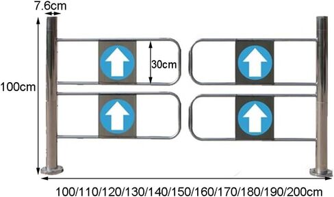 بوابة التأرجح لمدخل السوبر ماركت ، باب أمان واحد ، باب إغلاق تلقائي للمعادن للمستودع والمكتبة ، 170 × 100 سم ، نظام فرامل الأرجوحة اليدوي الدائم in Kuwait