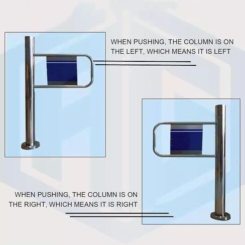Automatic Swing Gate for Supermarket Entrance, Spring-Loaded Closing Door, 110x97cm Pedestrian Access Gate for Hallways & Warehouses in Saudi Arabia