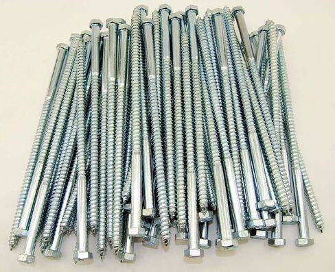(25) Hex Head 3/8 x 10 Lag Bolts Zinc Plate Wood Screws in Saudi Arabia
