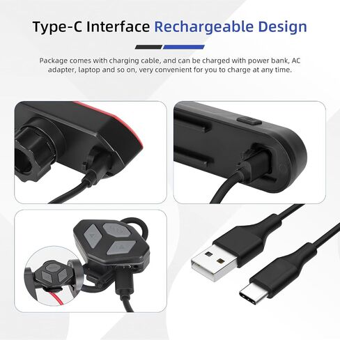ULIP TEURN SIDS لـ Scooter مع إنذار ، USB شحن جهاز التحكم عن بُعد تقسيم/Scooter Light Light 4 أوضاع مضادة للماء الأضواء الخلفية 3pcs in Kuwait
