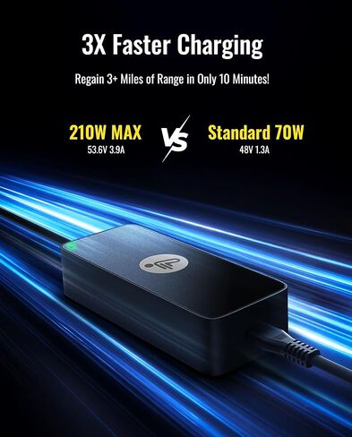 الأصلي 53.6V 3.9A 210W شاحن سريع لـ NINEBOT بواسطة Segway Max G3 ، F3 ، F3 Pro ، GT3 ، ZT3 Pro ، مزود الطاقة لـ Segway Electric Scooter in Saudi Arabia