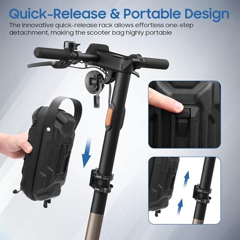 Electric Scooter Bag Storage,Quick Release & Inatallation,EVA Hardshell Scooters Storage Bag with Multicolor Drawstrings for Electric Scooter, Bikes,Ninesbot and NIU (3L) in Saudi Arabia
